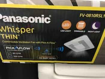 るか【Panasonic】 Panasonic LED WhisperThin DC Pick-A-Flow 80-100 CFM - White